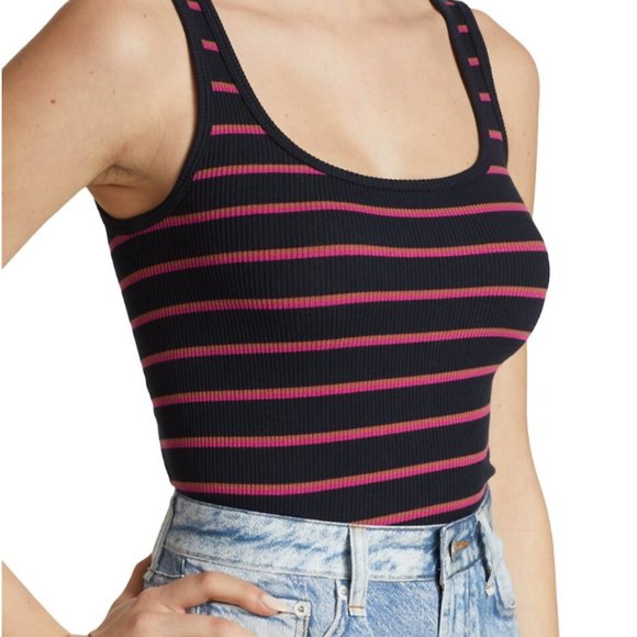 Essential Striped Rib-Knit Tank Top - Picture 3 of 7